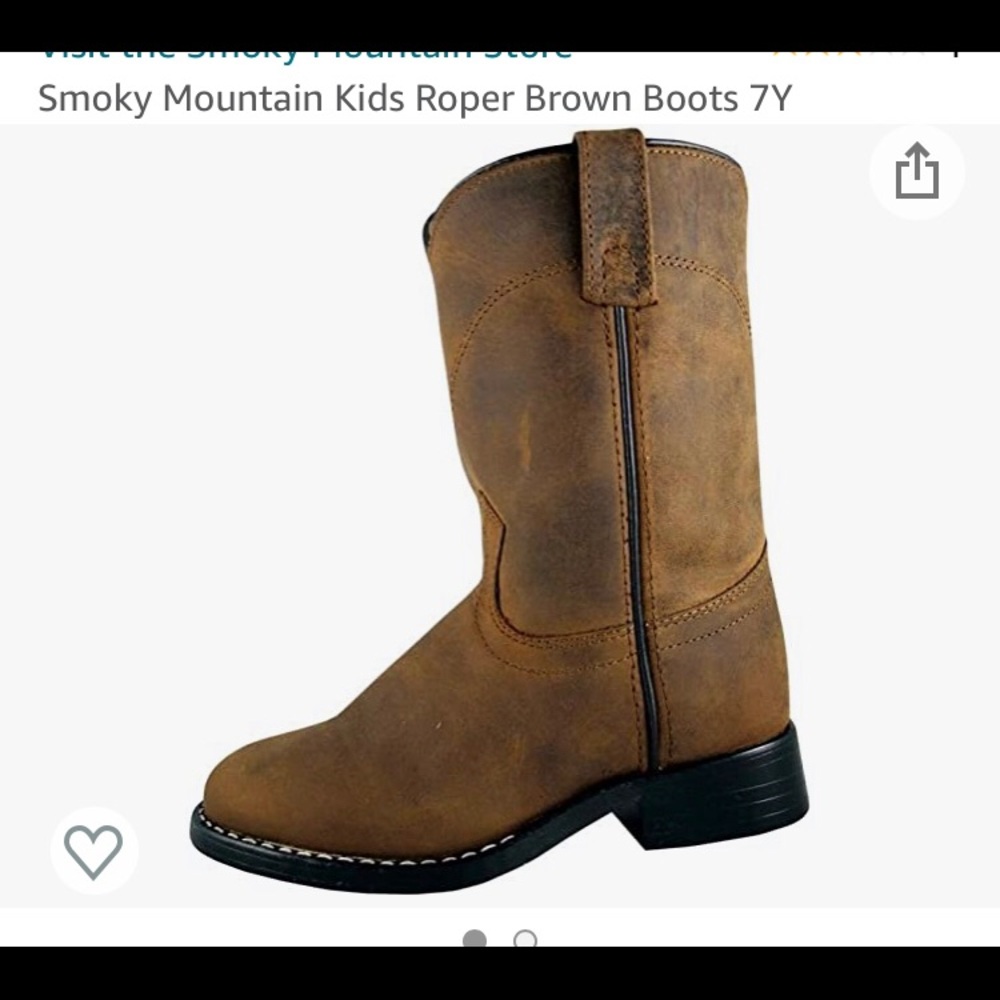 Kids Brown Roper Boots